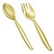 Smarty Had A Party Gold Disposable Plastic Serving Flatware Set - Serving Spoons and Serving Forks (60 Pairs), 120PK 2642-GCS-CASE - alternate 1